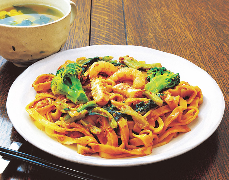 Dandan Noodle-style Seafood Pasta